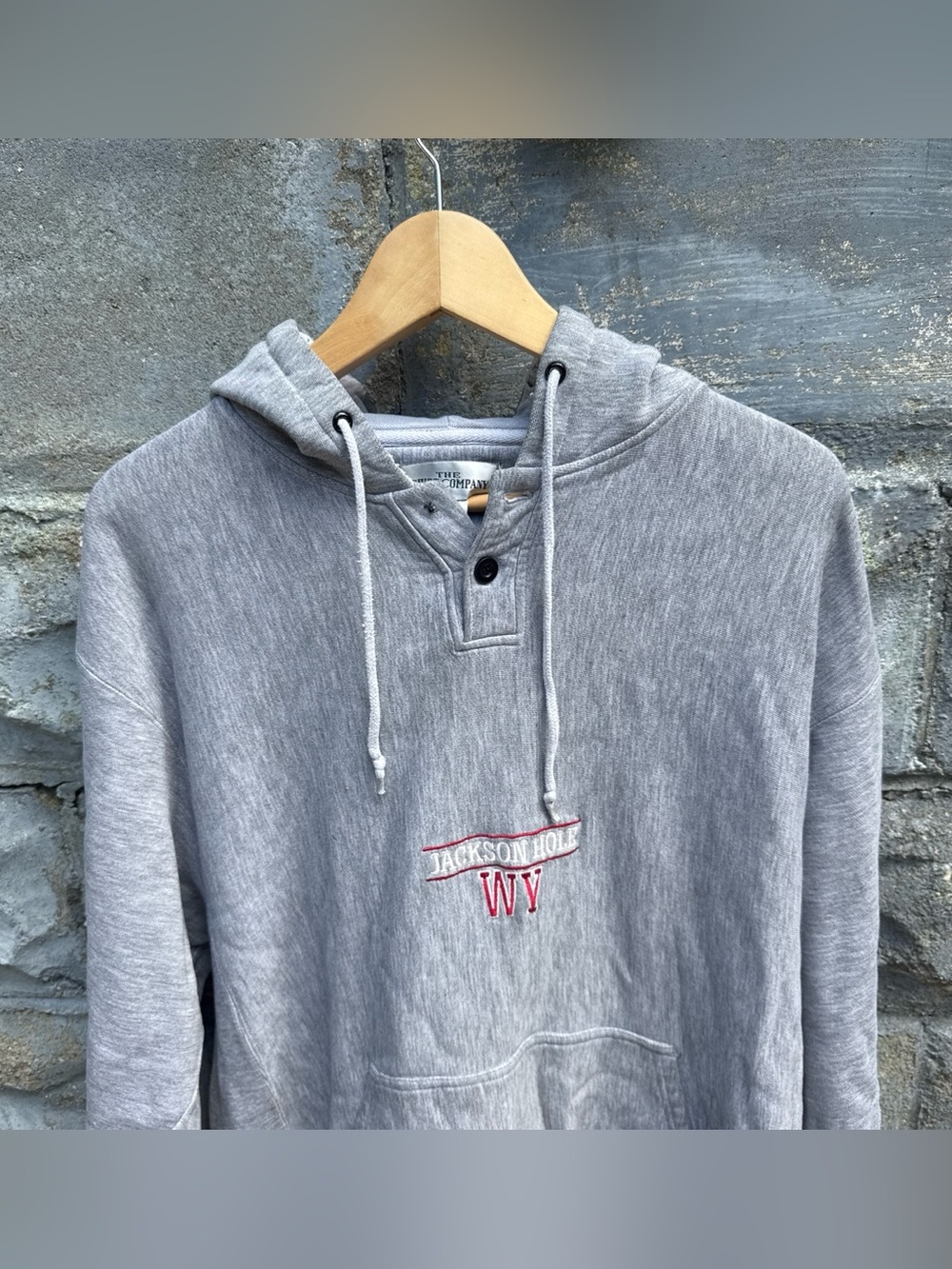 Vintage Distressed Jackson Hole Hoodie Large Y2K Ski Snowboarding Wyoming